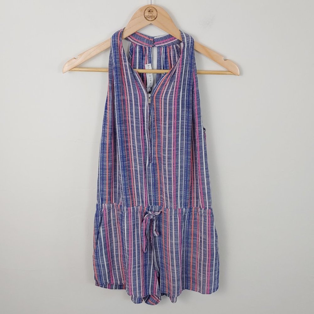 Alice & Trixie by Angela George Chambray Zip Front Romper size XS